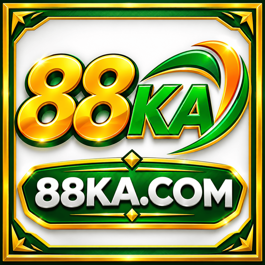 88KA logo with gold and green 3D design