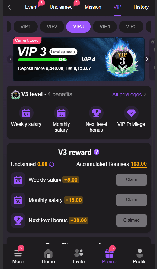 Q789 Game VIP 3 Bonus and Rewards