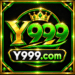 Y999 game logo green gold 3D design with Y999.com branding
