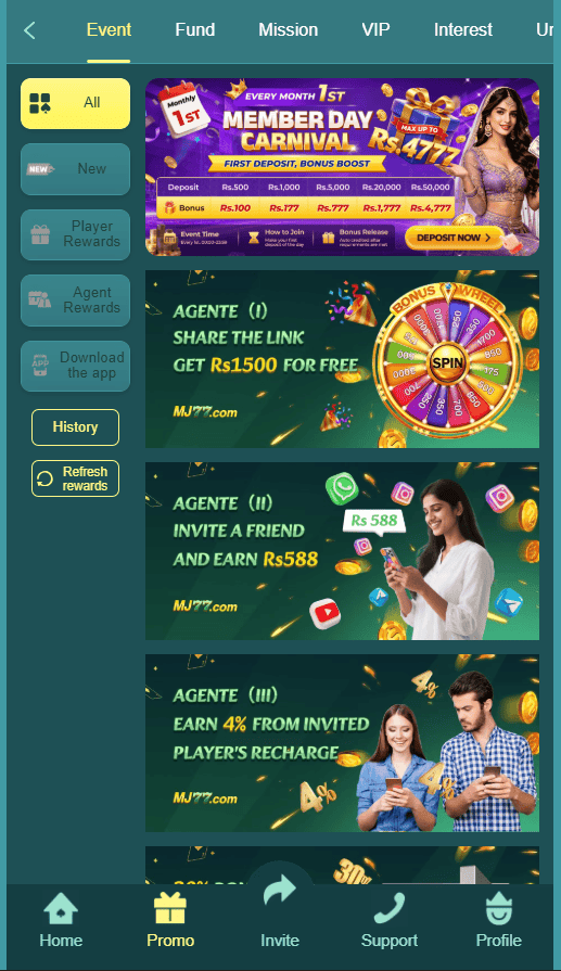 MJ77 Agent Promotion: Bonus Rewards & Referral Offers